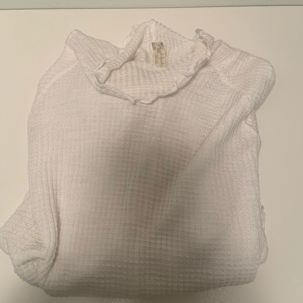 FREE PEOPLE Waffle Knit Turtleneck